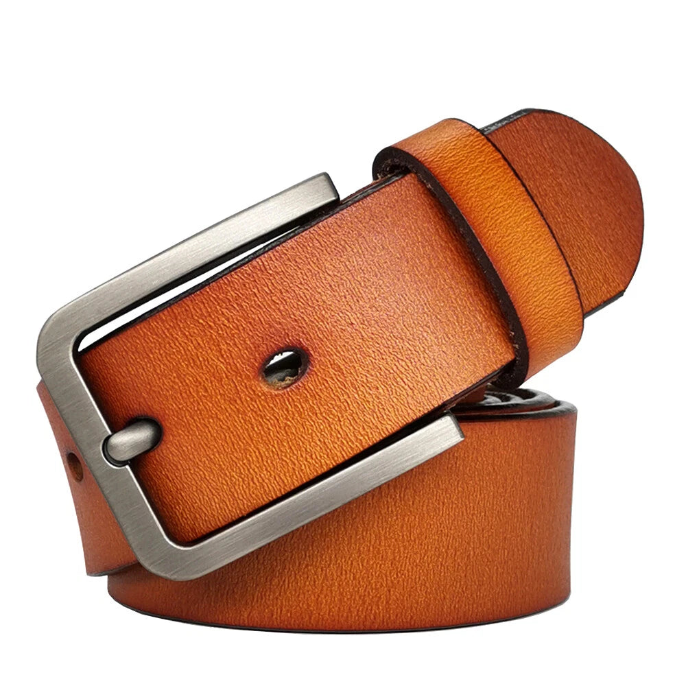Real Leather Casual Belts for Jeans Men's