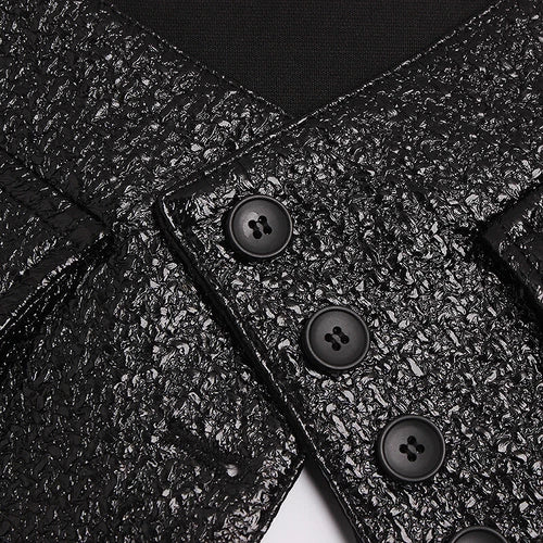 Women's faux leather corset belt with button fastening