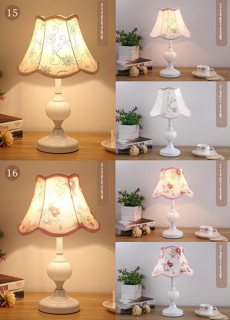 Mid century modern glass fabric table lamp