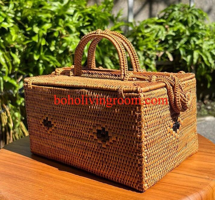 Picnic Rattan Bag Square