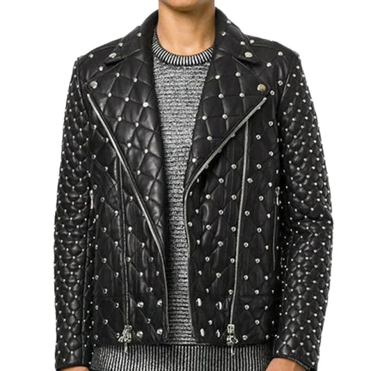 heavy metal studded leather jacket