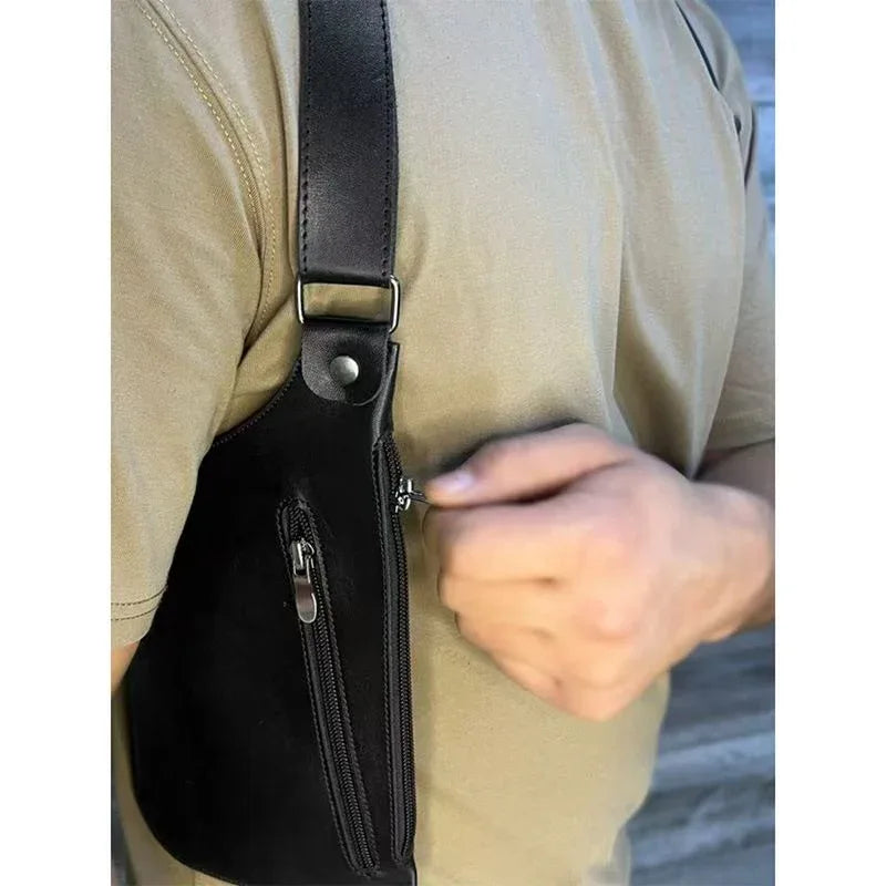 Men Leather Holstered Wallet