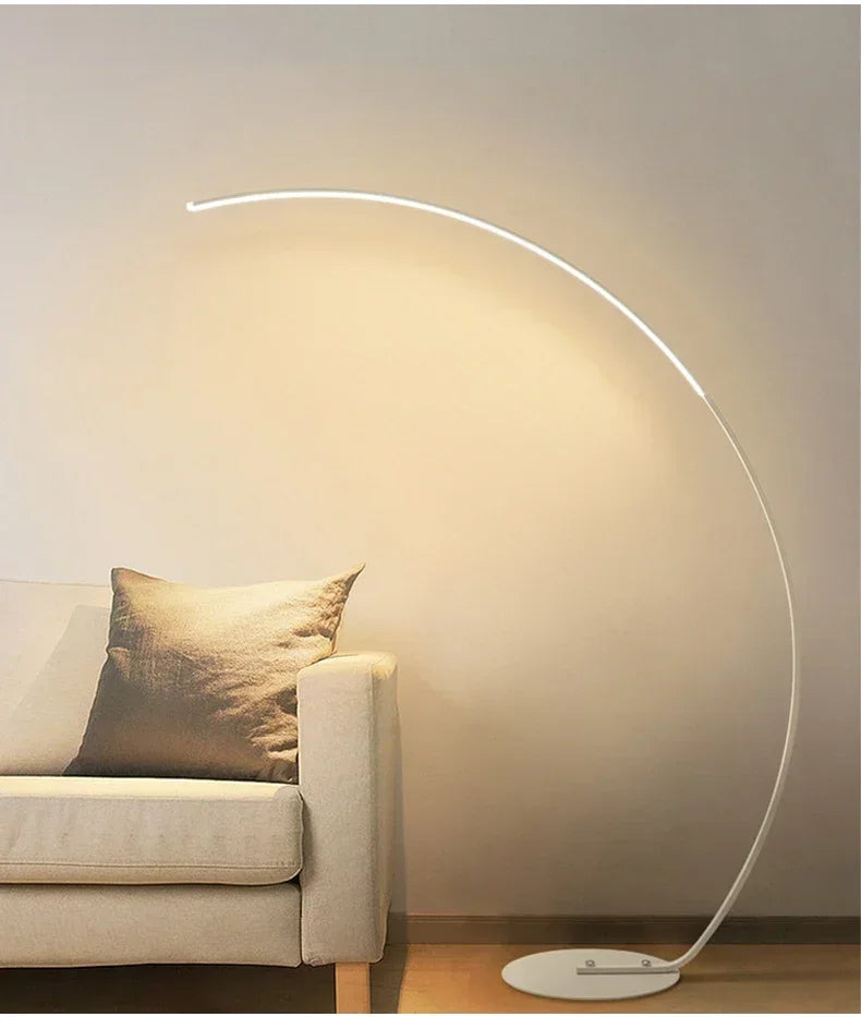 Half Moon Arc Floor Lamp Modern Boho Curved Lighting