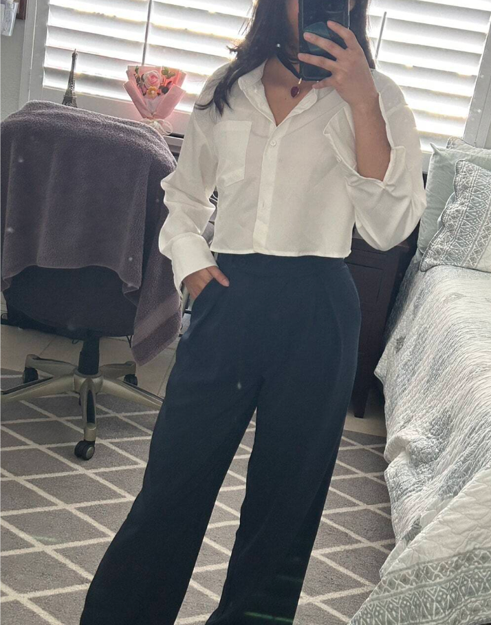cropped blouses for women summer spring