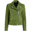 Green Suede Jackets For Women Leather