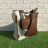 Cowhide Shoulder Bucket Purse