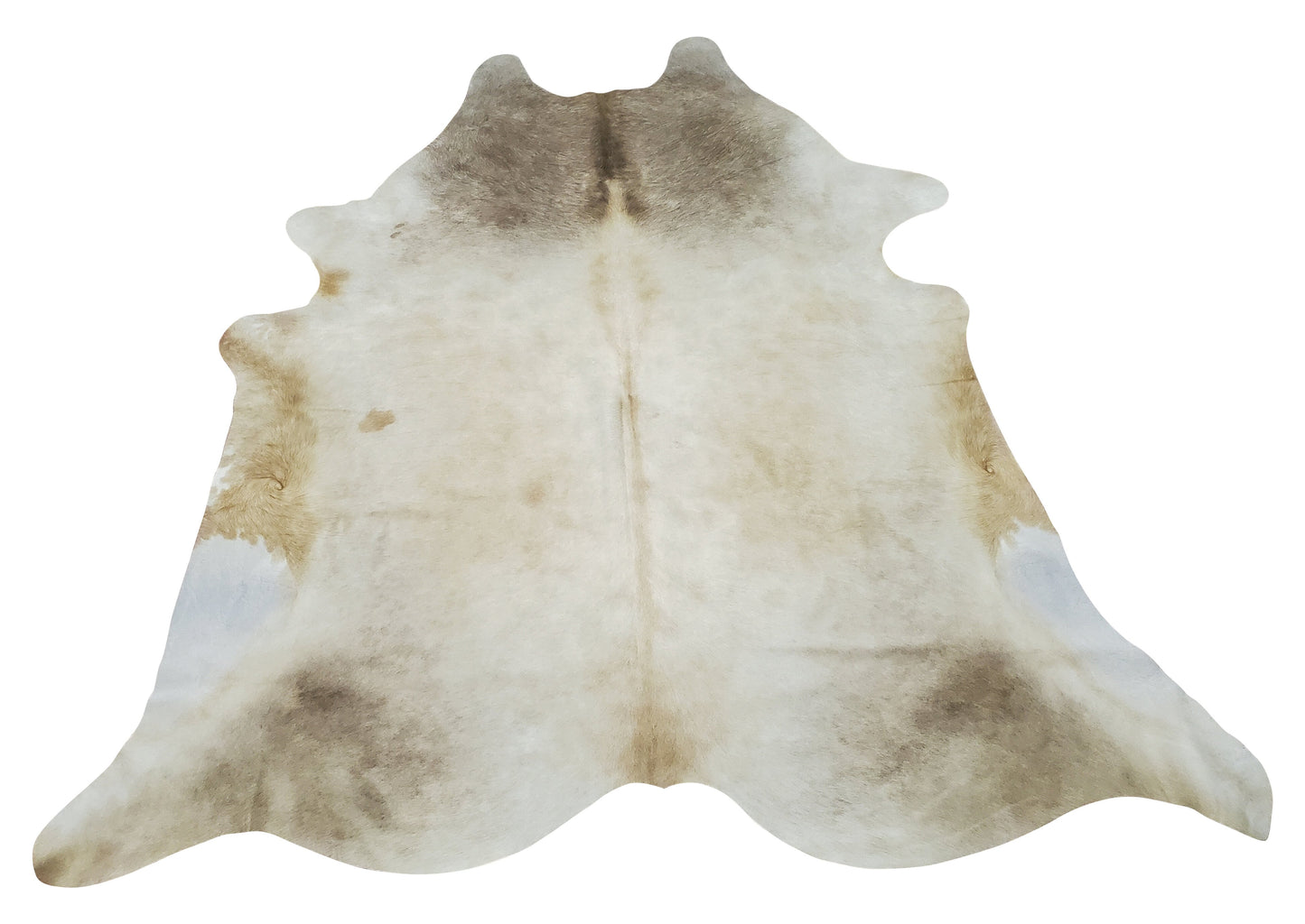 Natural Cowhide Rug Champagne Beige 7.5ft x 6.6ft