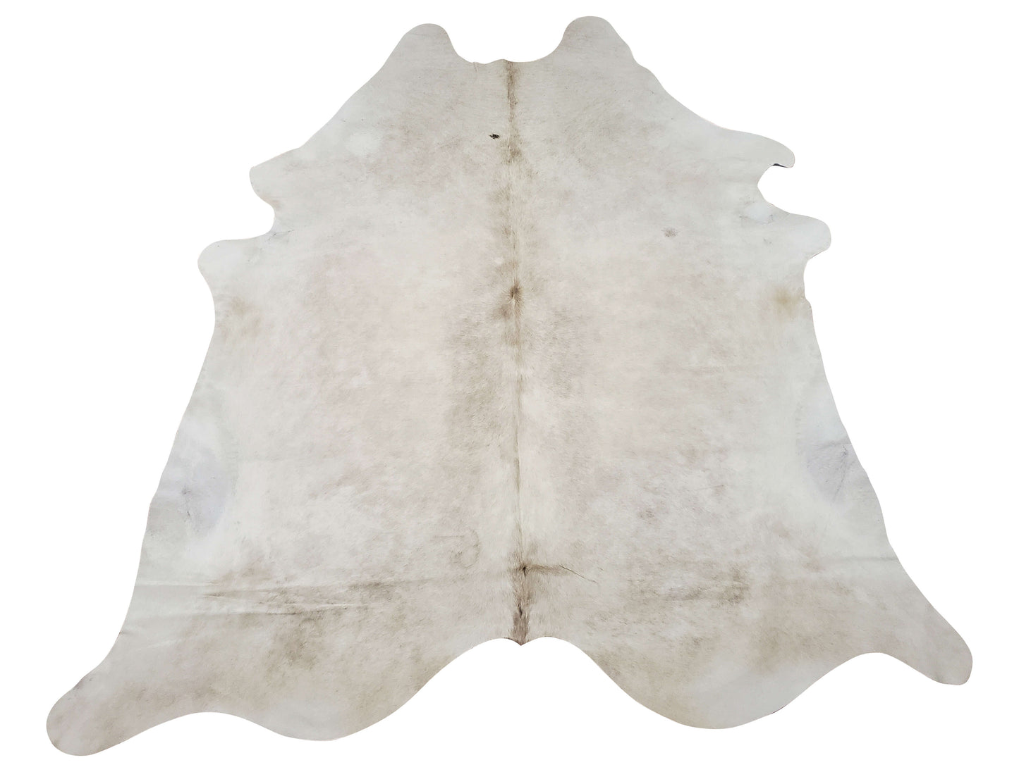 Large Cream White Cowhide Rug 7ft x 6ft