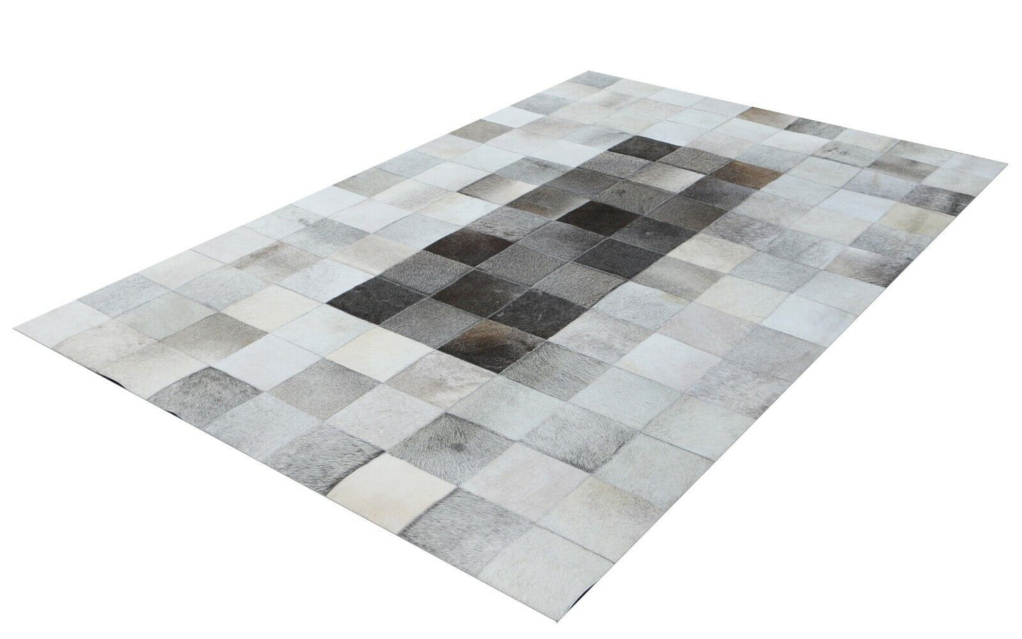 New Cowhide Patchwork Grey Hand made