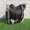 Cowhide Shoulder Bucket Purse