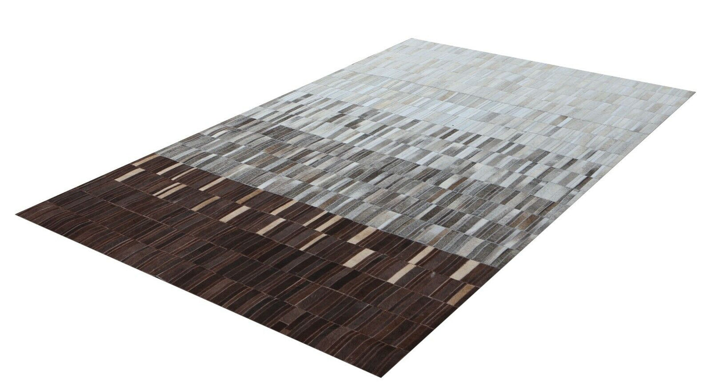 Real Cowhide Patchwork Tricolor