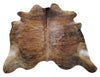 Brazilian Brown Brindle Cowhide Rug 6.2ft x 6ft