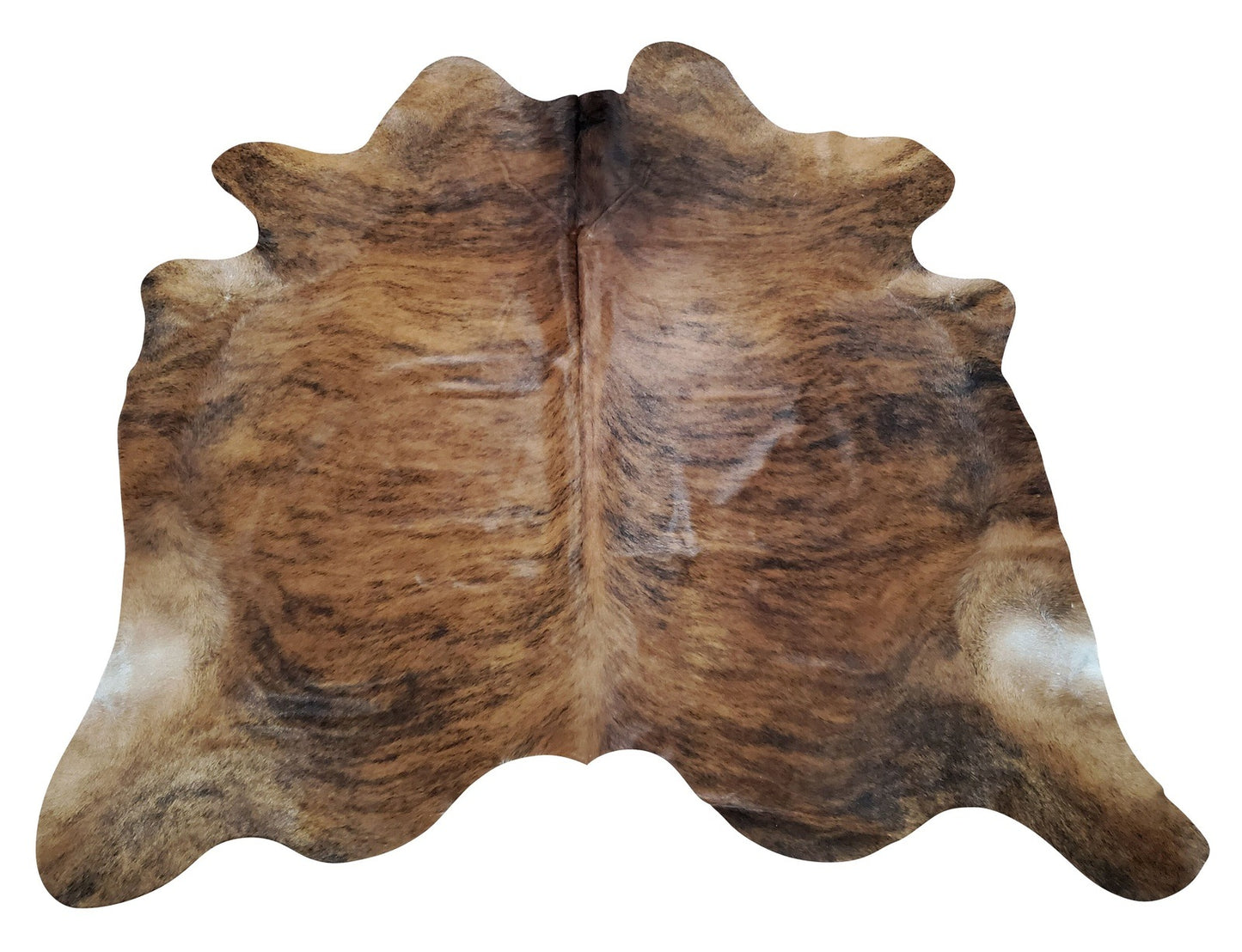 Brazilian Brown Brindle Cowhide Rug 6.2ft x 6ft