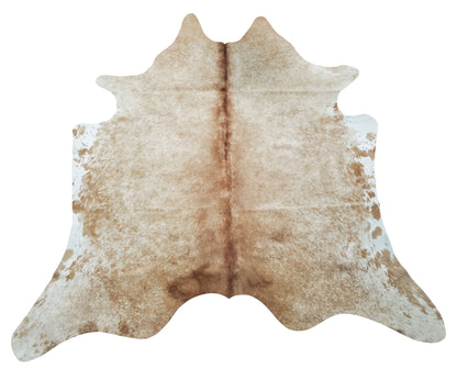 This solid beige cowhide rug is lovely, its hundred percent genuine and it will look gorgeous in any space from balcony to kids room plus free shipping