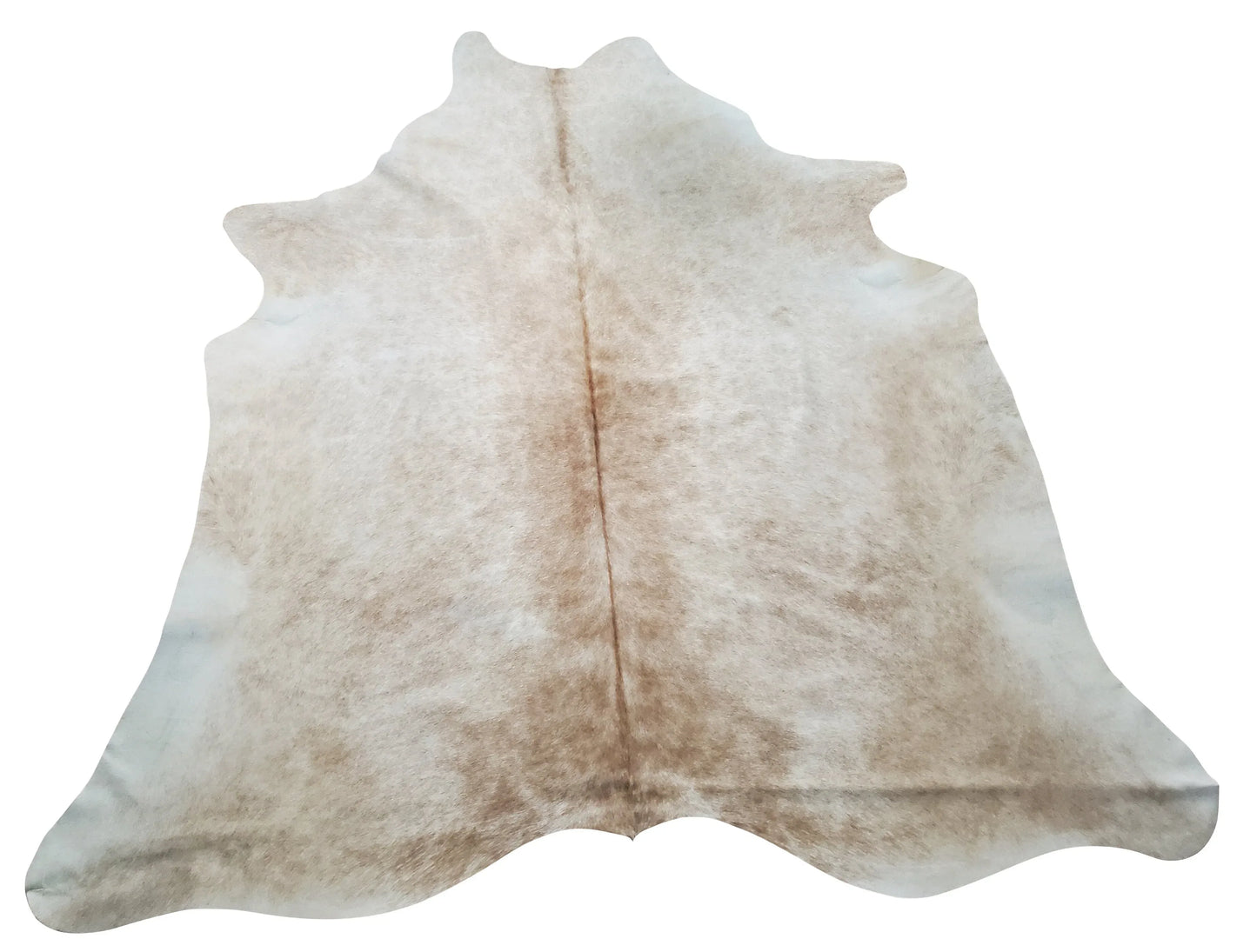 Natural Cowhide Rug Solid Beige 6.8ft x 6.6ft