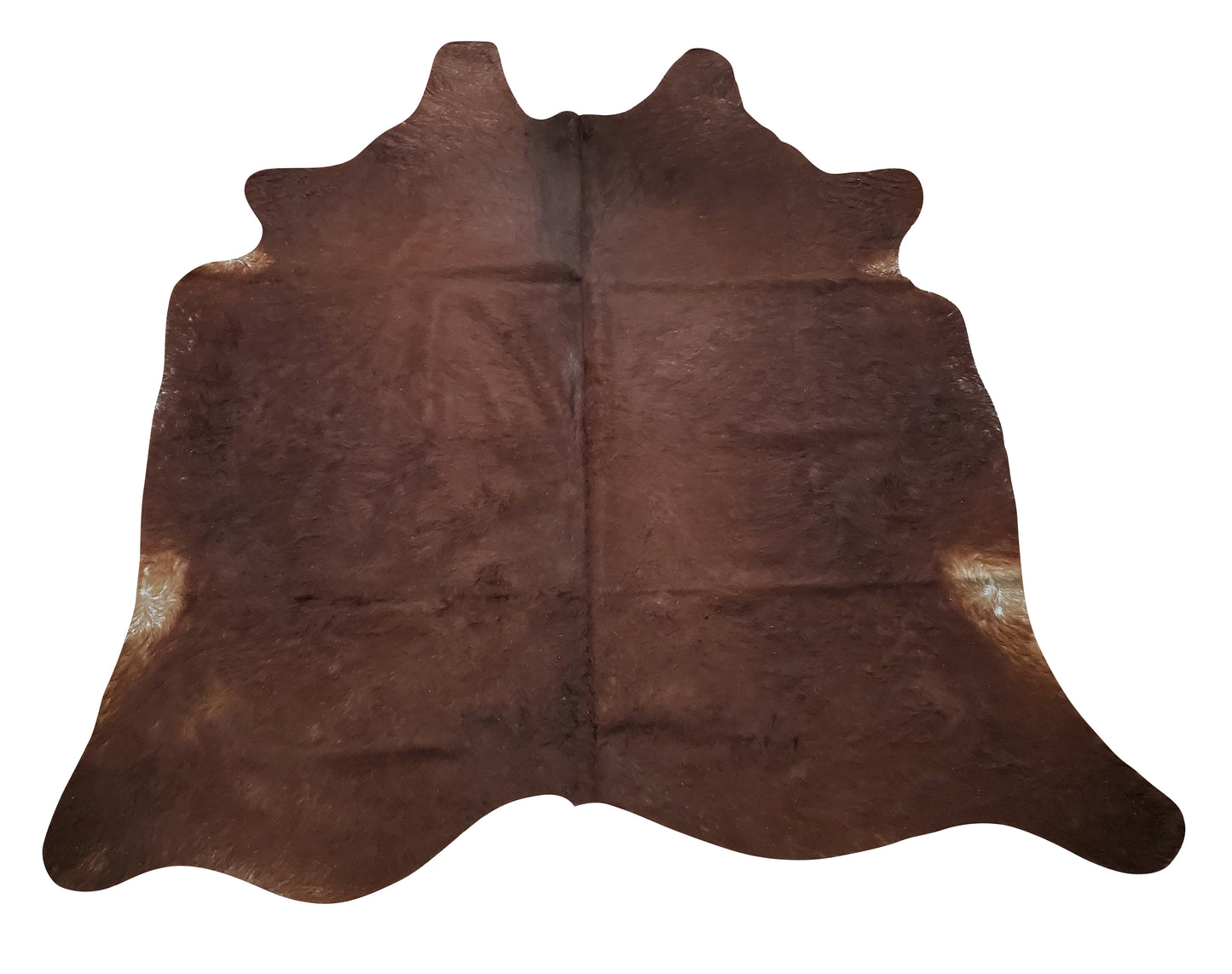This mahogany cowhide rug is truly one of a kind. Its stunning color is unlike any other cow hide you'll find on the market.
