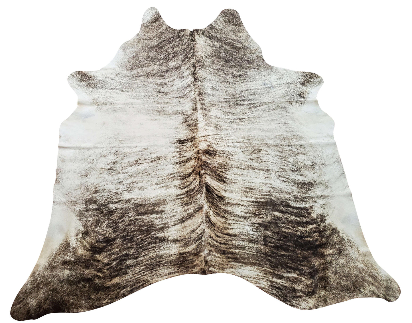 Dark Brindle Natural Cowhide Rug 6.6ft x 6ft