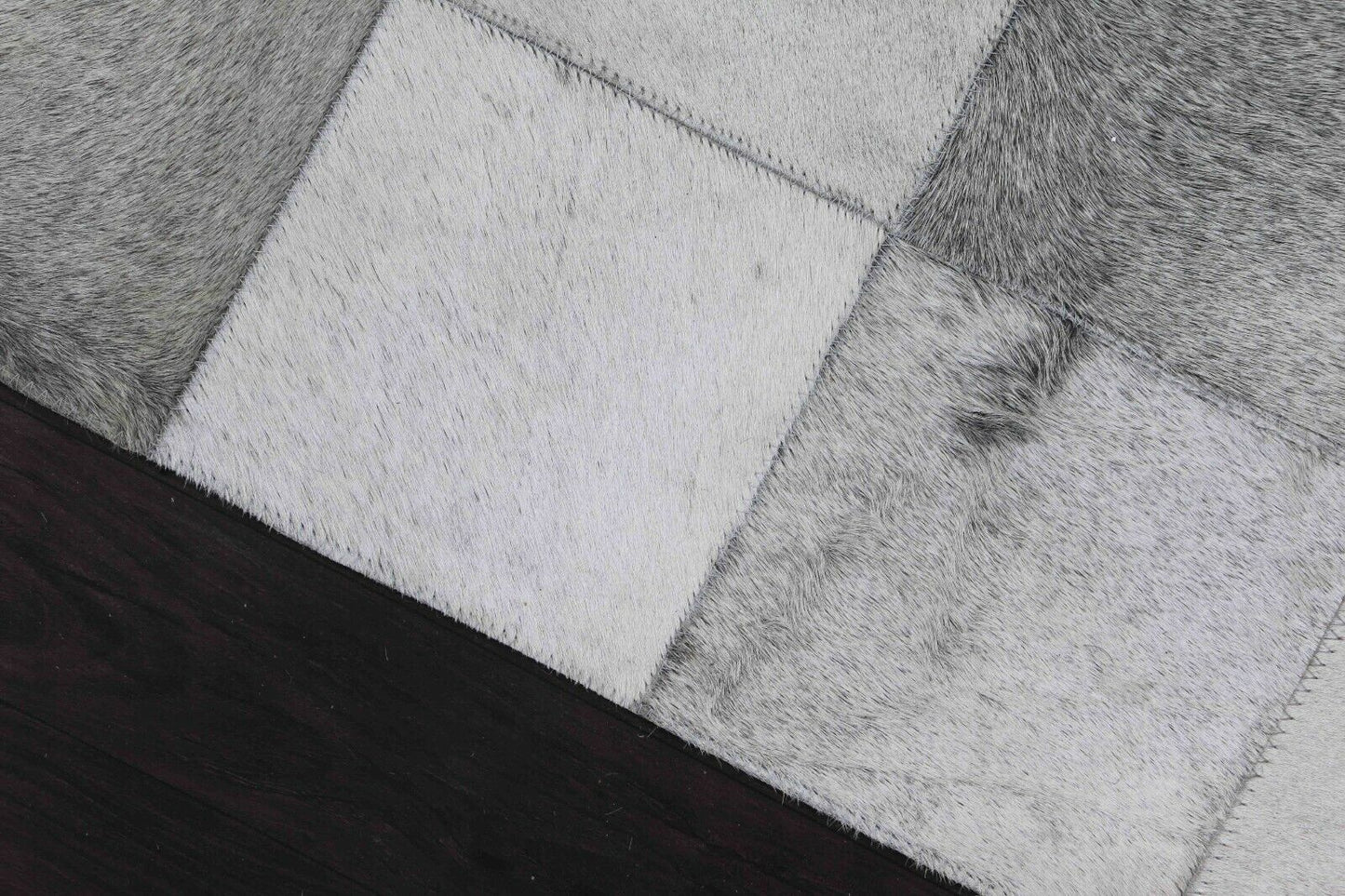 New Cowhide Patchwork Grey Hand made
