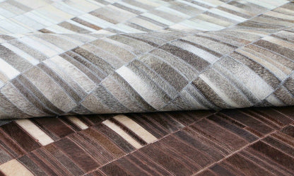 Real Cowhide Patchwork Tricolor