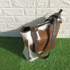 Cowhide Shoulder Bucket Purse