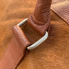 Large Cowhide Travel Bag Brown White
