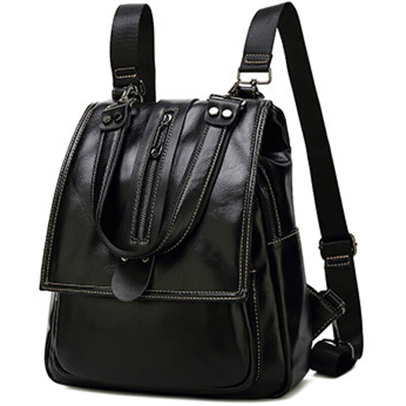 Genuine Leather Women's School Backpack