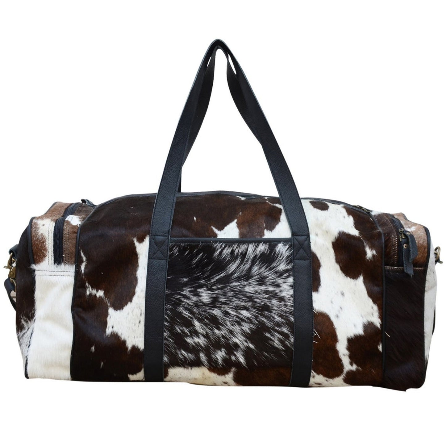 Dark Cowhide Luggage Bag