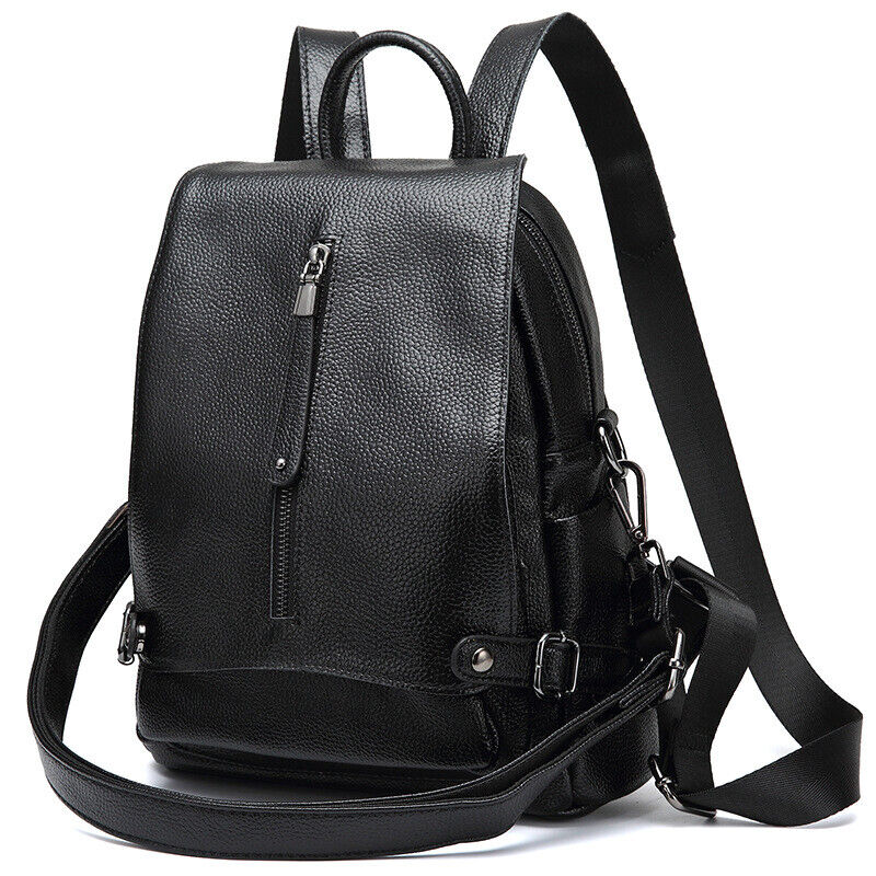 Real Black Leather Laptop Bag