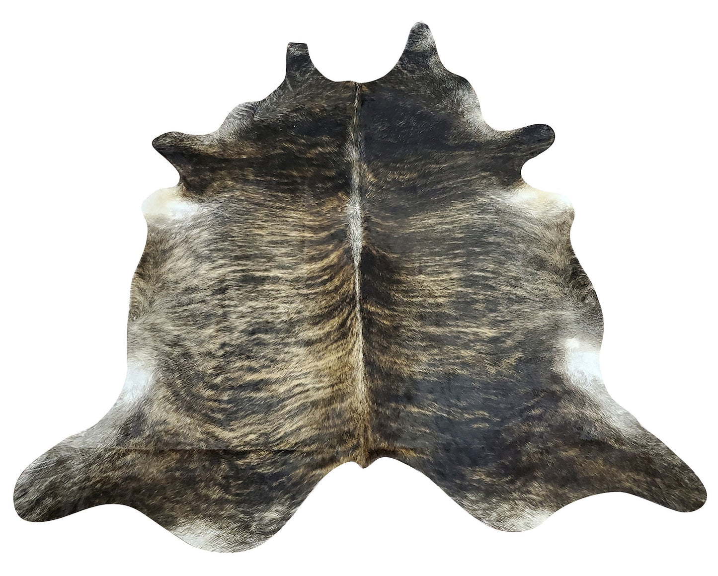 Dark Brindle Brazilian Cowhide Rug 8.3ft x 8ft