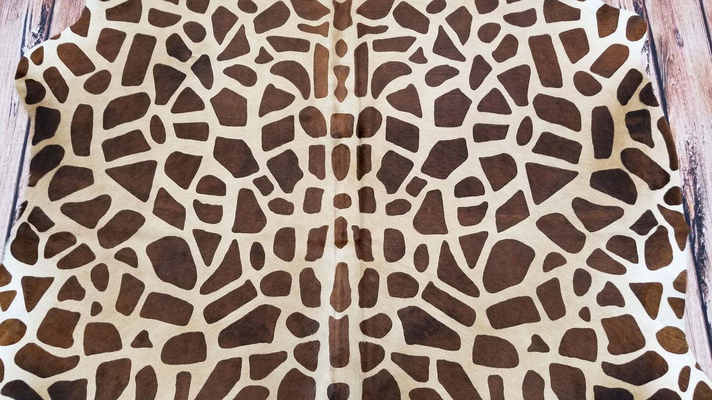 large tiger cowhide rug