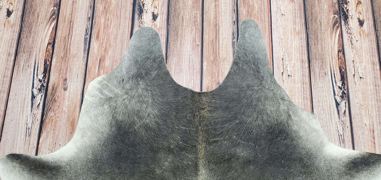 Grey Cowhide Rug Brazilian 75 X 72 Inches