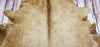 large champagne cowhide rug Brazilian 84 X 75 Inches