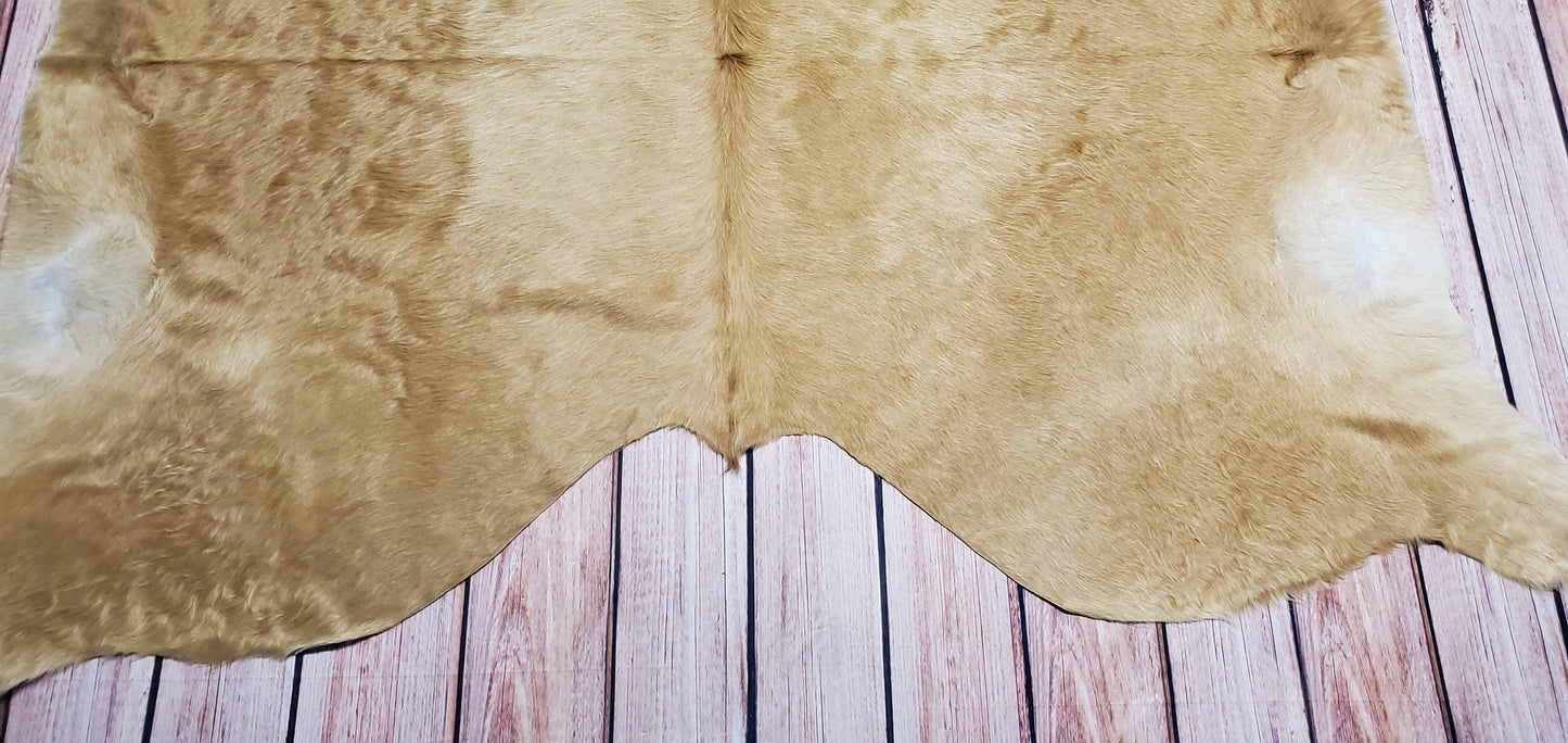 Cowhide Rug Champagne Beige 80 X 72 Inches