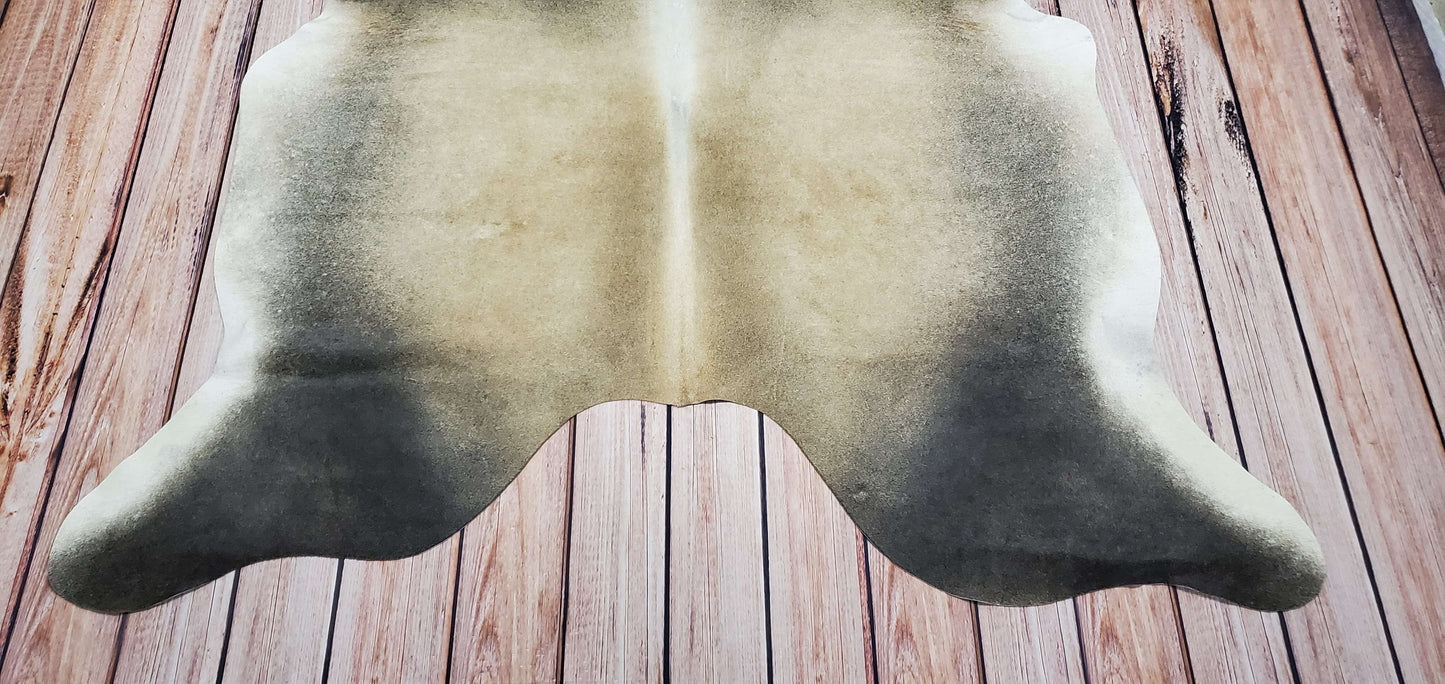 Dark Ivory Cowhide Rug 6.6ft x 6ft
