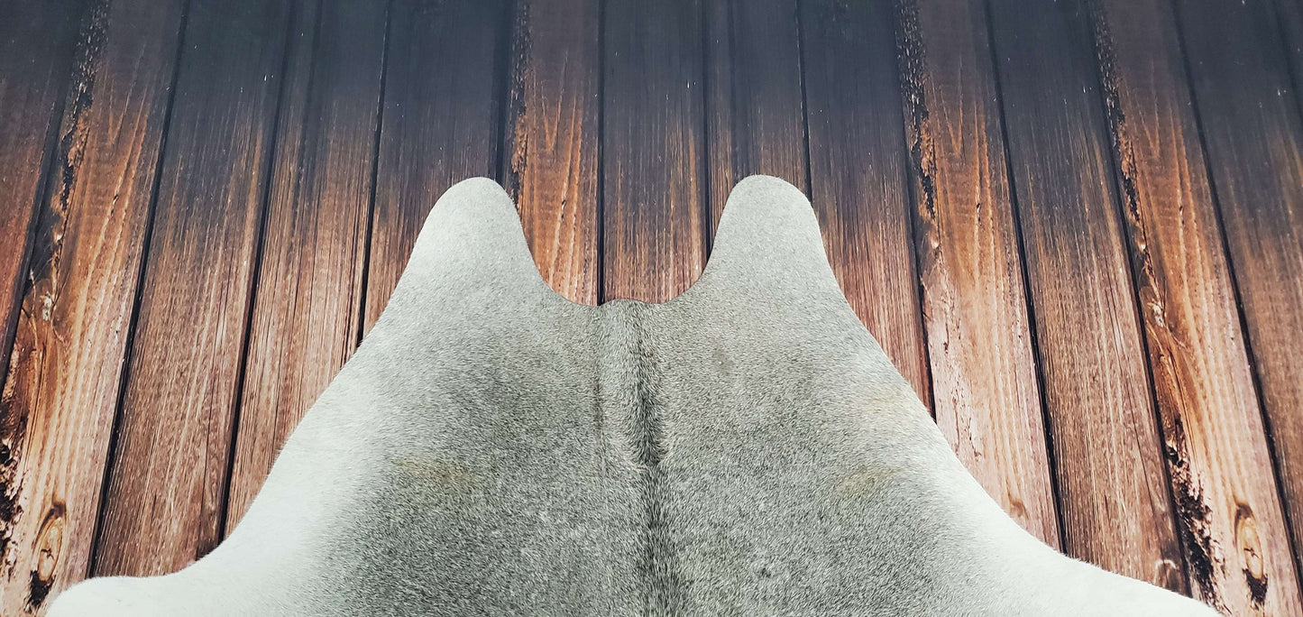 Grey Cowhide Rug Large Natural Brazilian Hide 7ft x 6ft