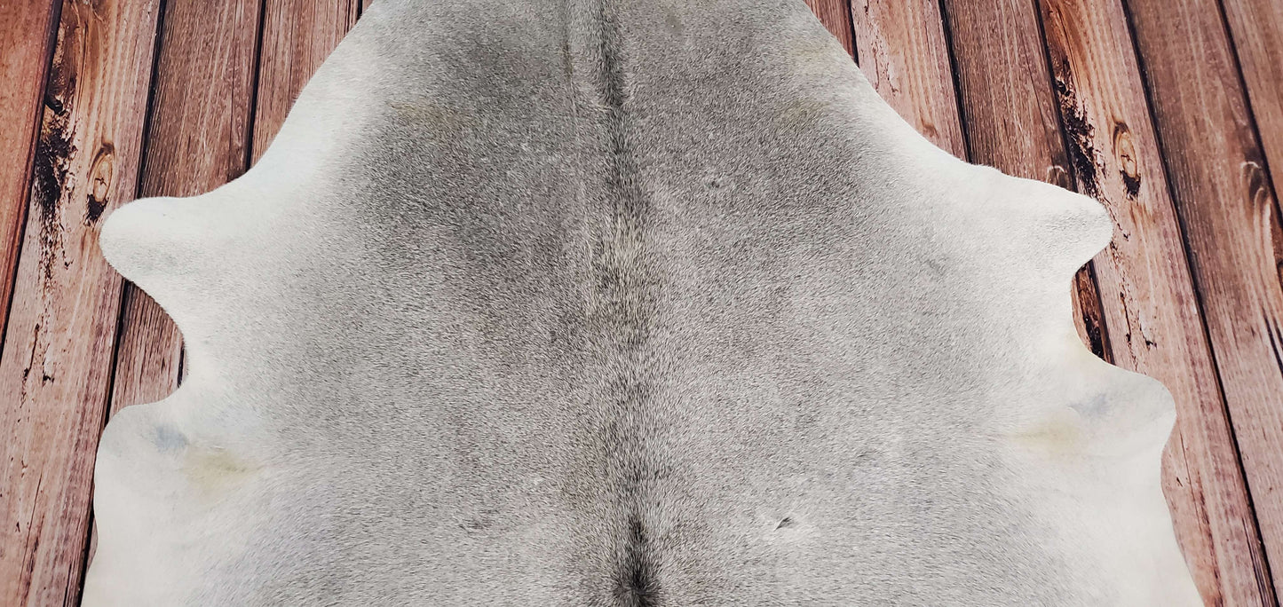 Grey Cowhide Rug Large Natural Brazilian Hide 7ft x 6ft
