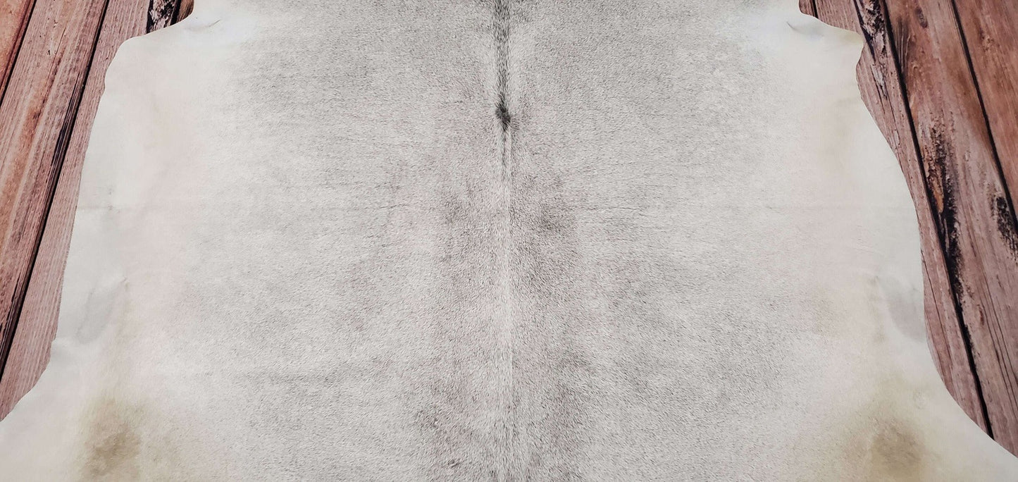 Light Grey Cowhide Rug Large 7.5ft x 6.5ft