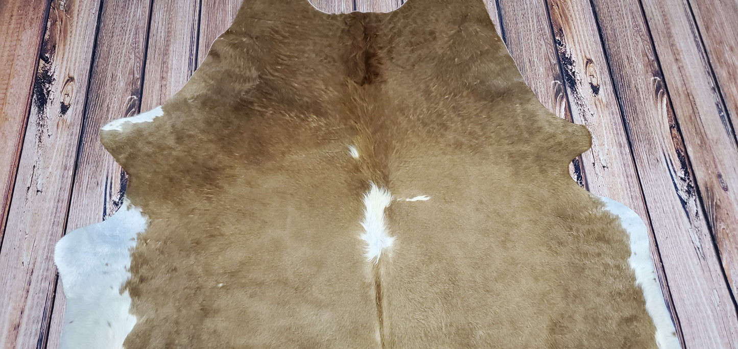 Chocolate Cowhide Rug 6.6ft x 6.1ft