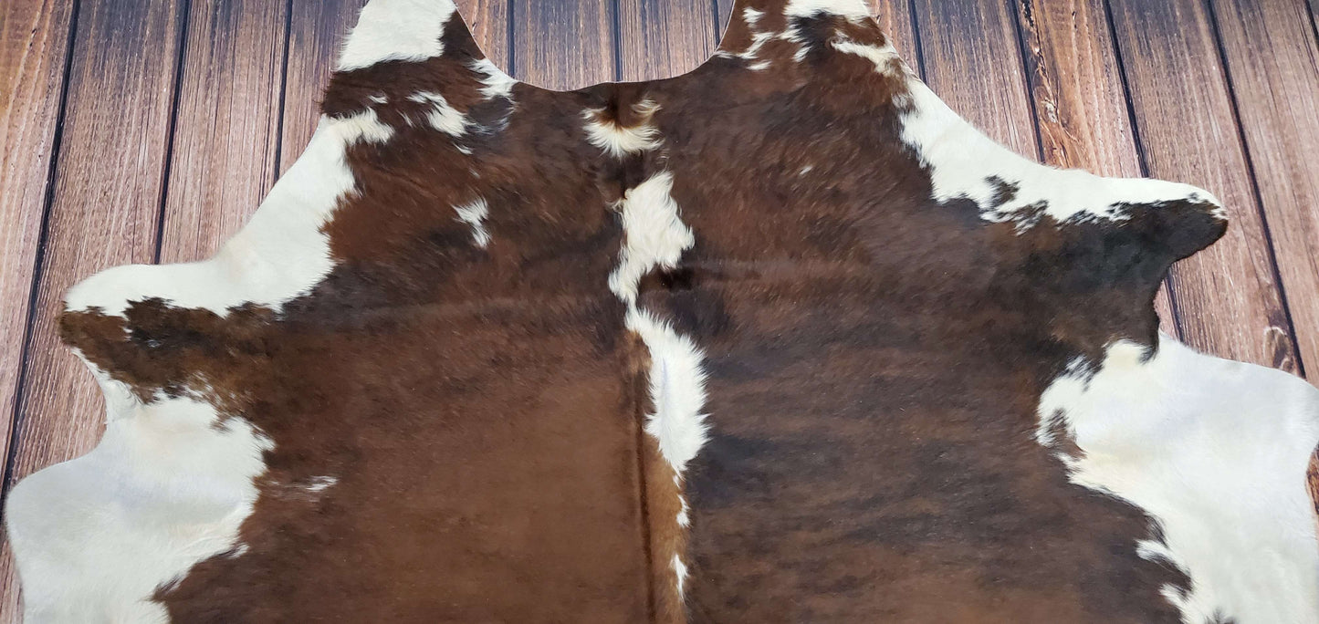 Beautiful Large Cow Skin Rug Tricolor 7ft x 6ft