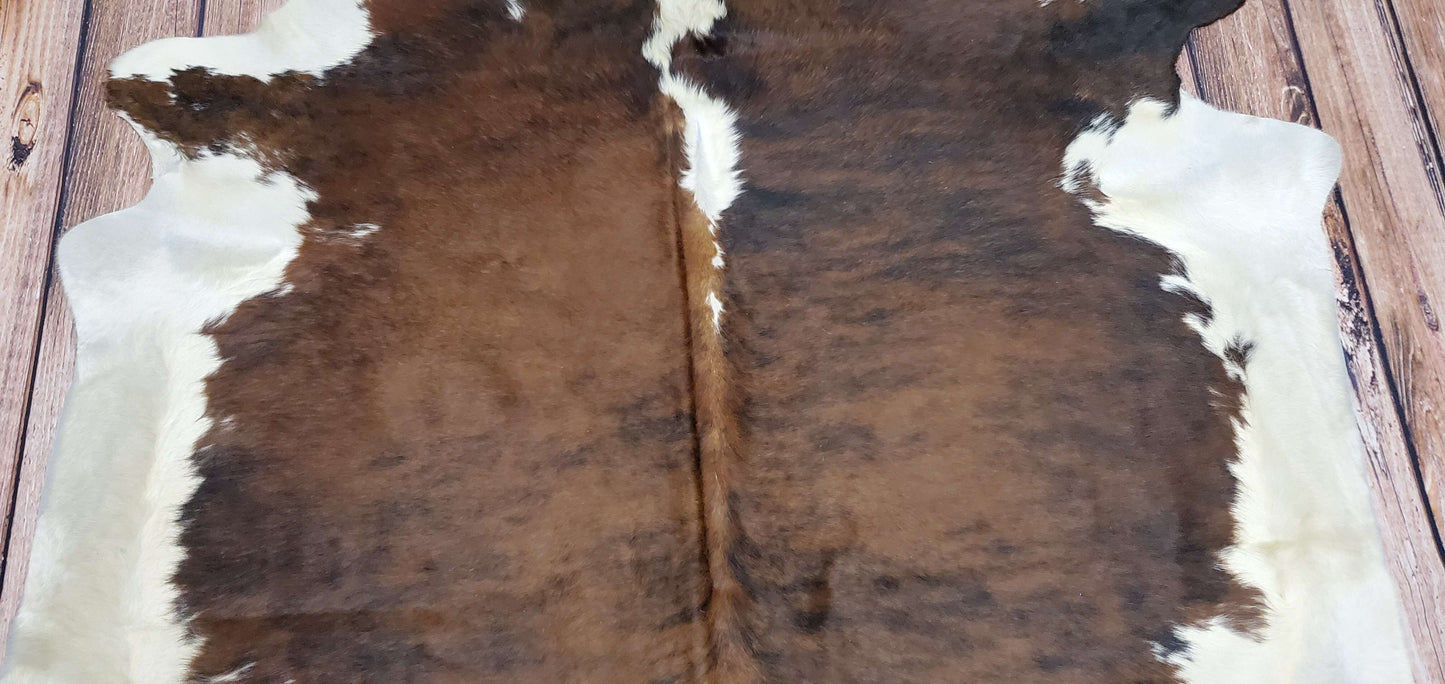 Beautiful Large Cow Skin Rug Tricolor 7ft x 6ft
