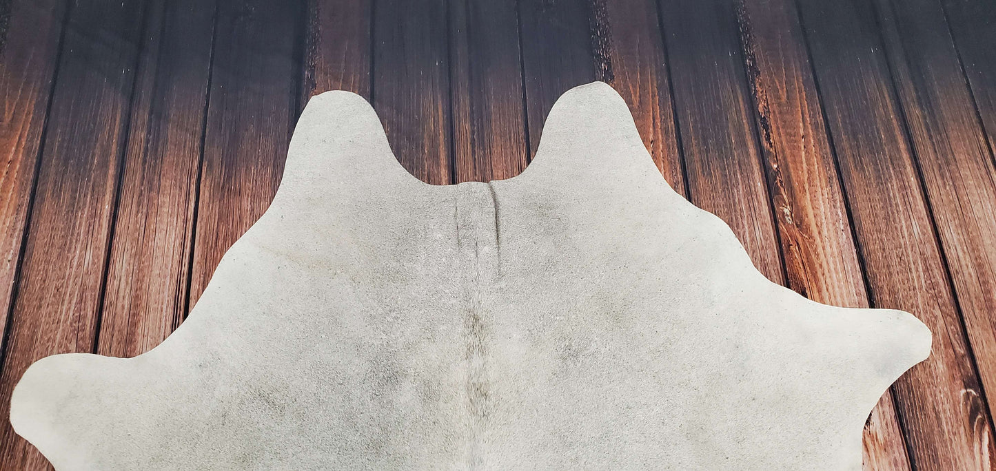 Real Gray Cowhide Rug 7ft X 5.6ft