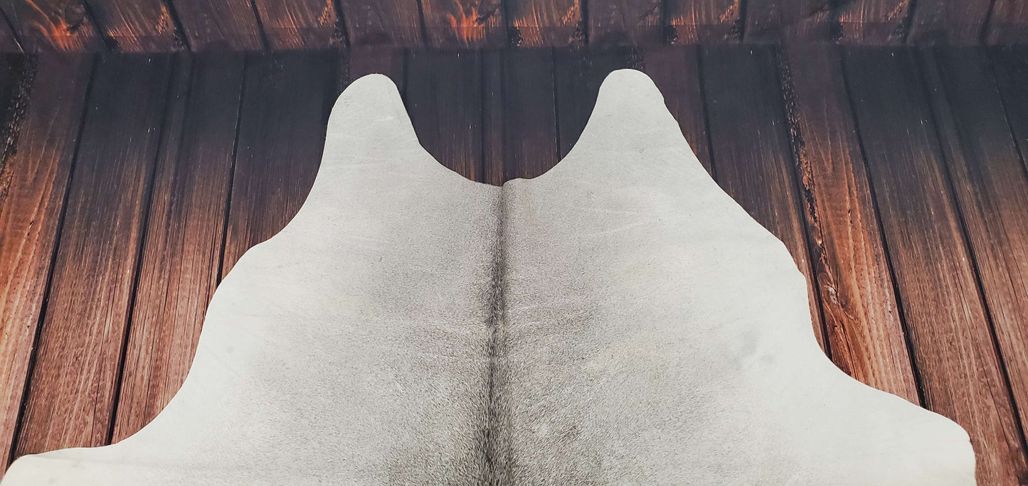 Brazilian Light Grey Cowhide Rug 7.5ft x 6ft