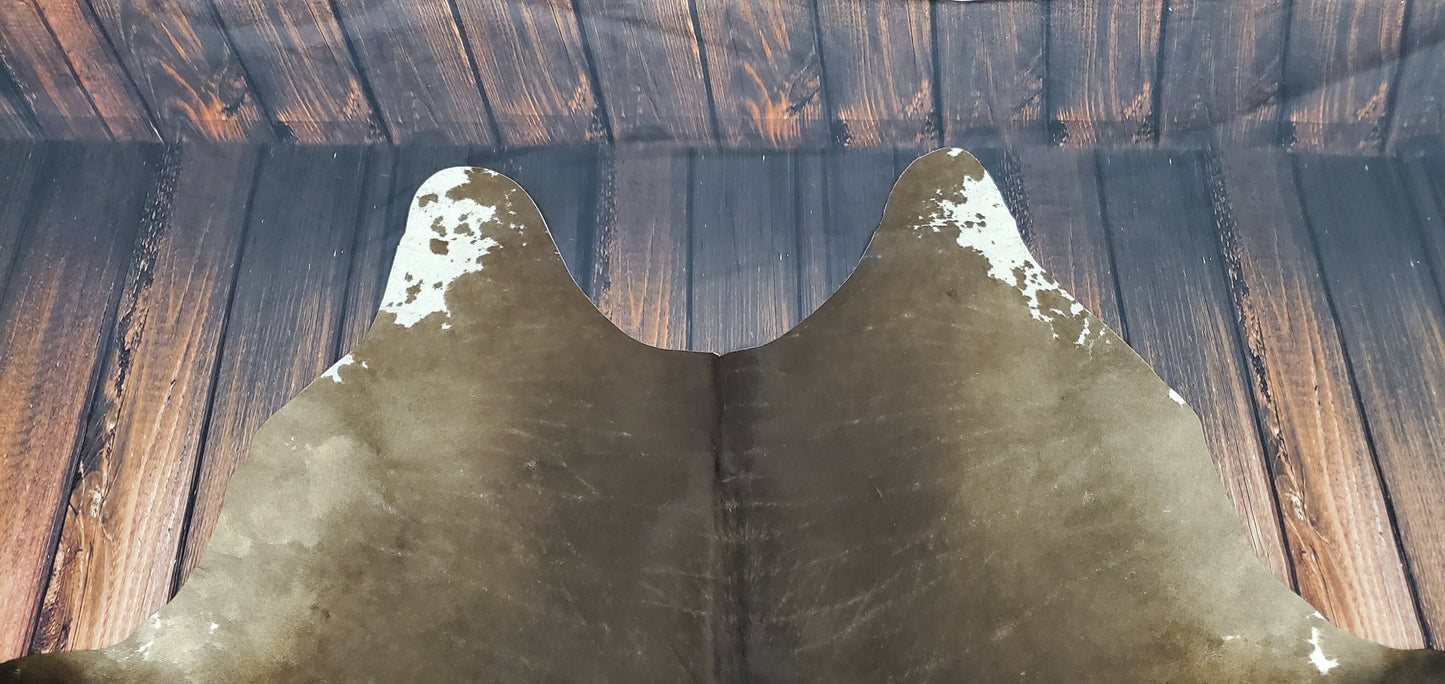 Large TriColor Cowhide Rug 8.3ft x 7.5ft