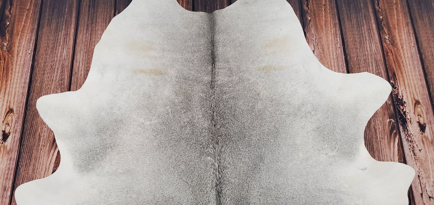 Original Grey Cowhide Rug 6.2ft x 6.2ft
