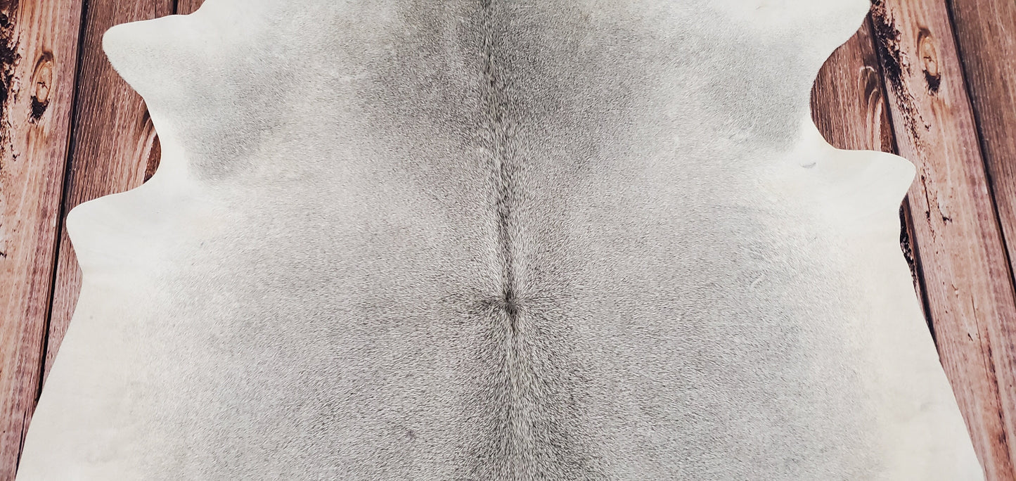 Original Grey Cowhide Rug 6.2ft x 6.2ft
