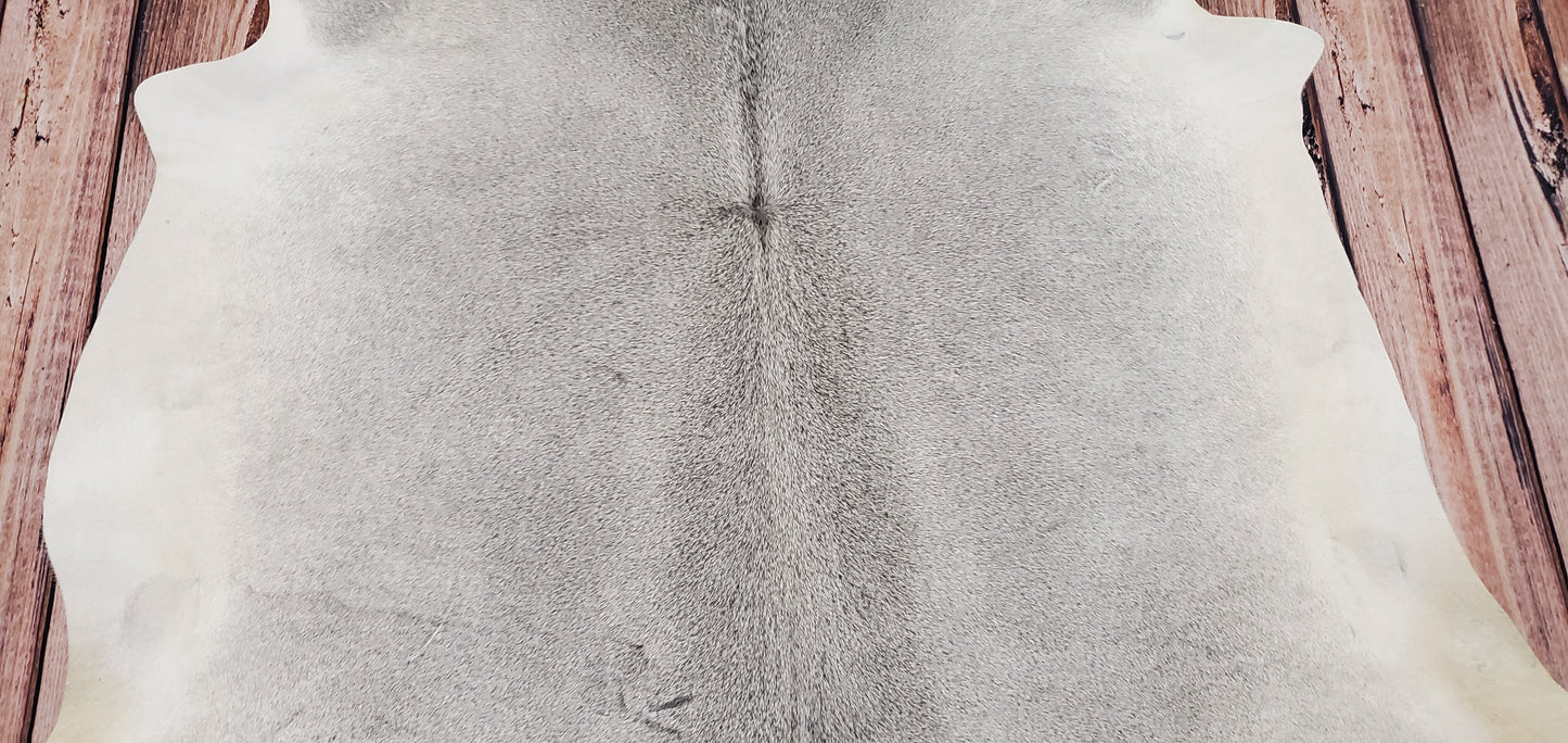 Original Grey Cowhide Rug 6.2ft x 6.2ft