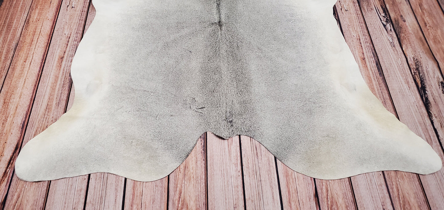 Original Grey Cowhide Rug 6.2ft x 6.2ft