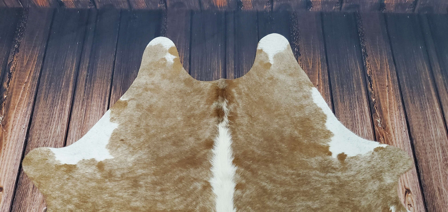 Caramel Cowhide Rug 7.8ft x 6.7ft