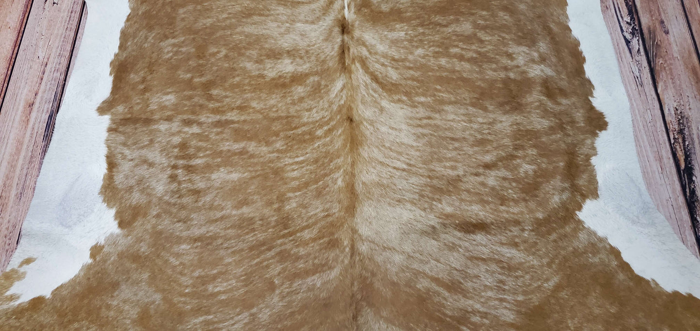 Caramel Cowhide Rug 7.8ft x 6.7ft