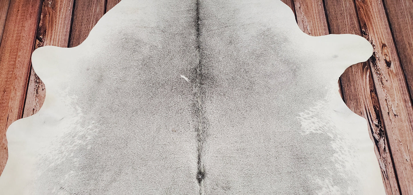 Brazilian Light Grey Cowhide Rug 6.9ft X 6.4ft